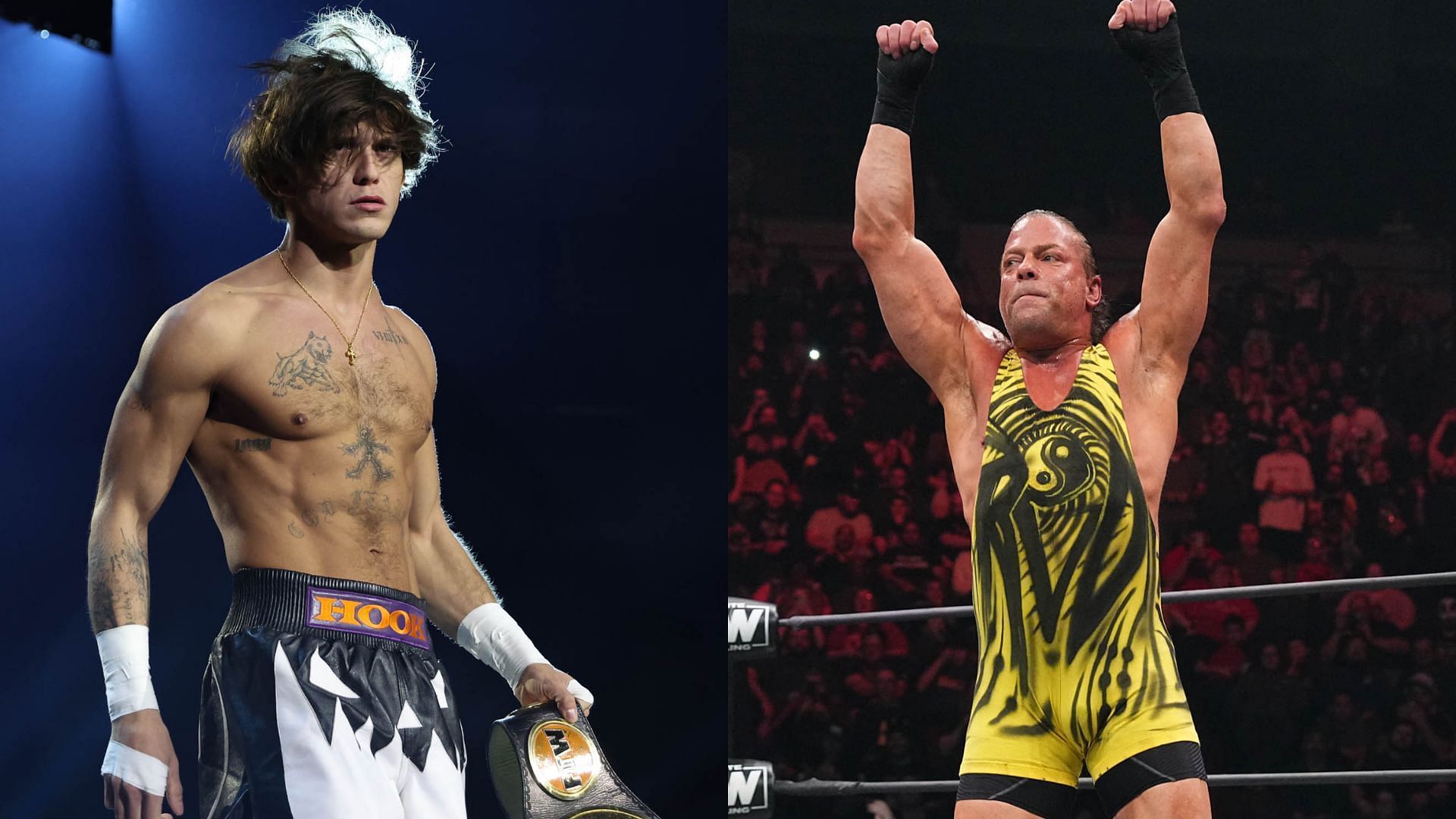 Rob Van Dam and Hook have teamed up with each other in AEW on multiple occasions [Photos courtesy of AEW