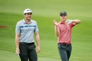Keegan Bradley and Jordan Spieth during the Masters 2015
