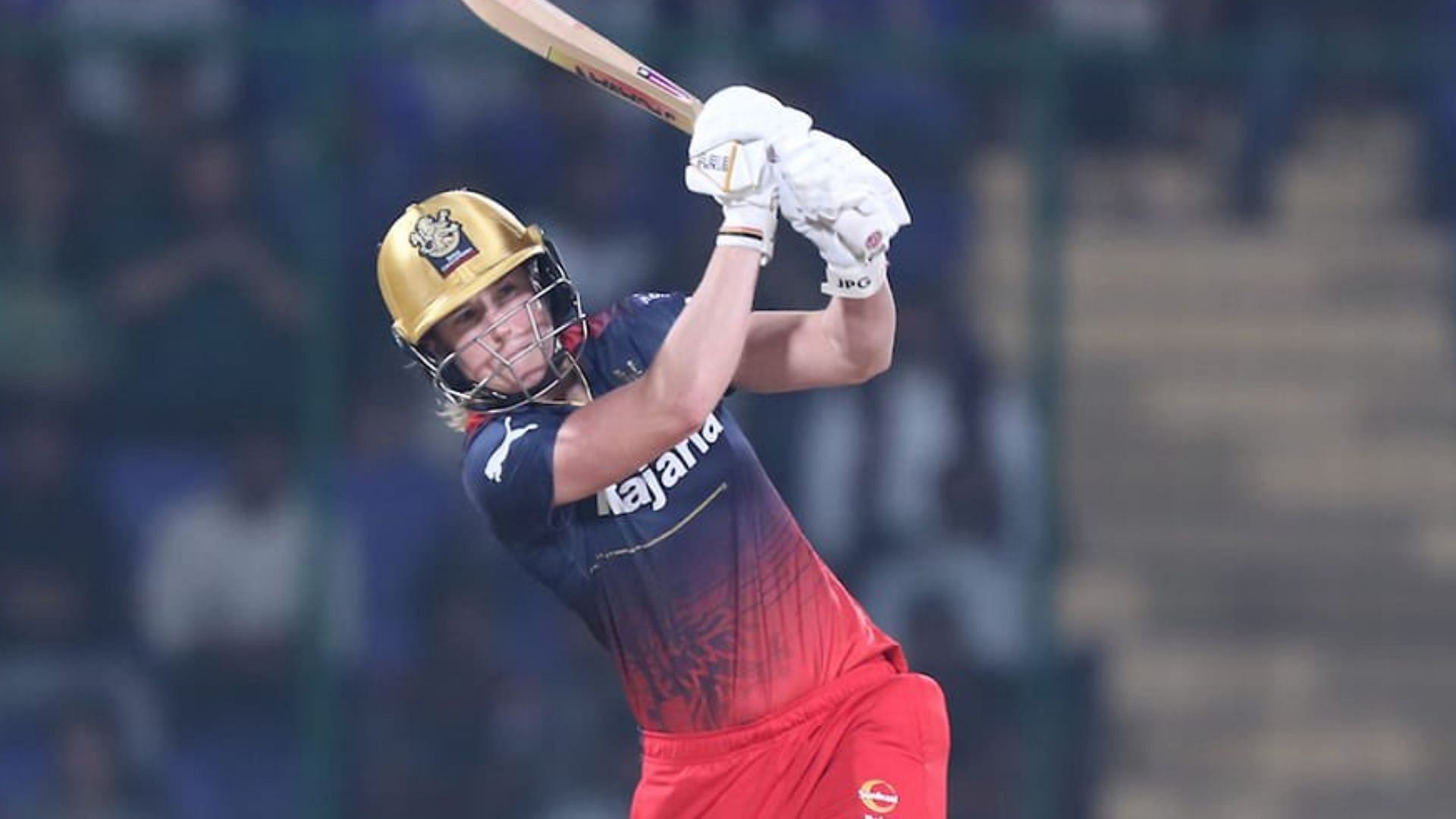 Ellyse Perry in action for RCB against MI in WPL 2024