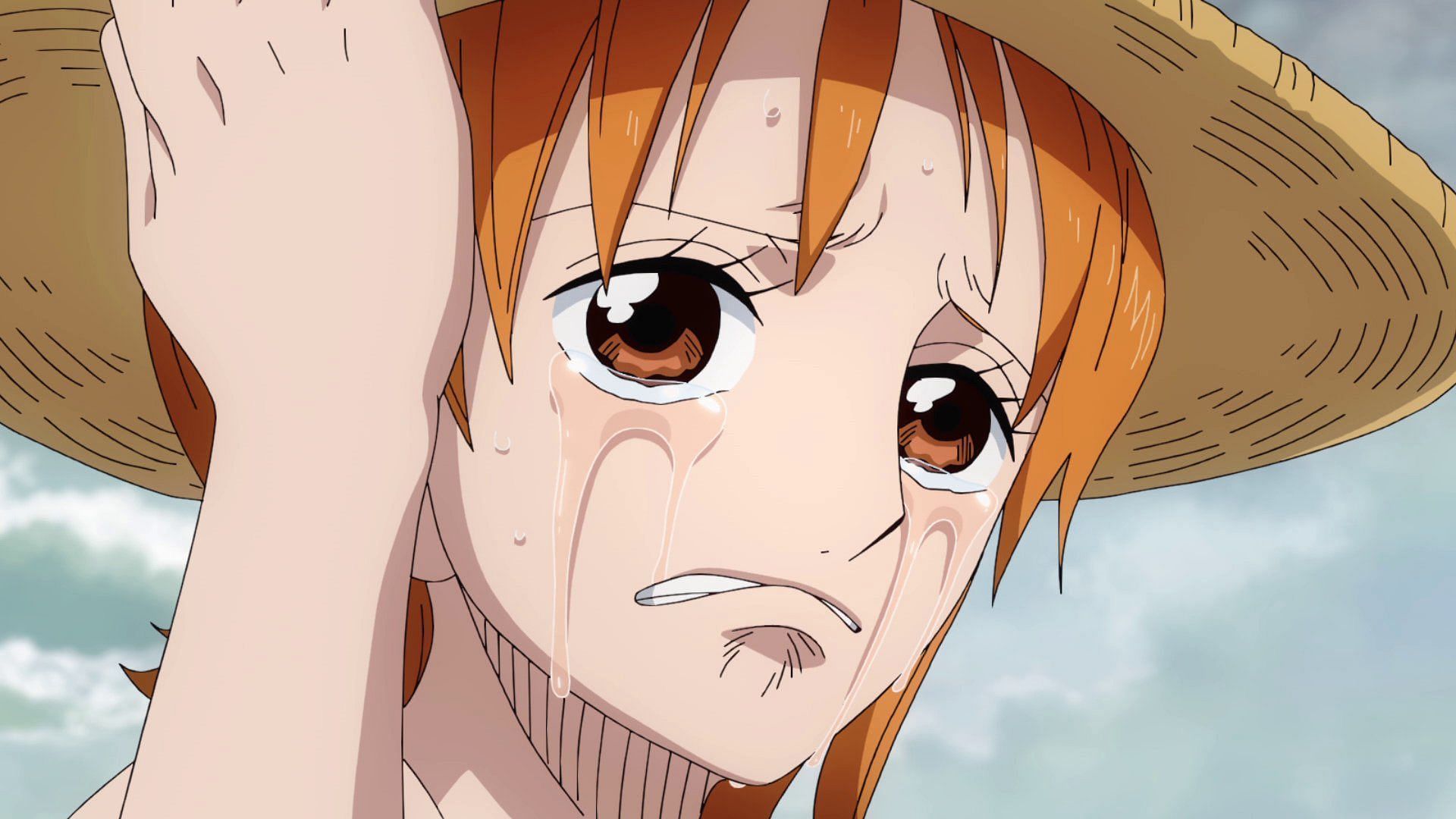 Nami after being betrayed by Arlong (Image via Toei Animation)