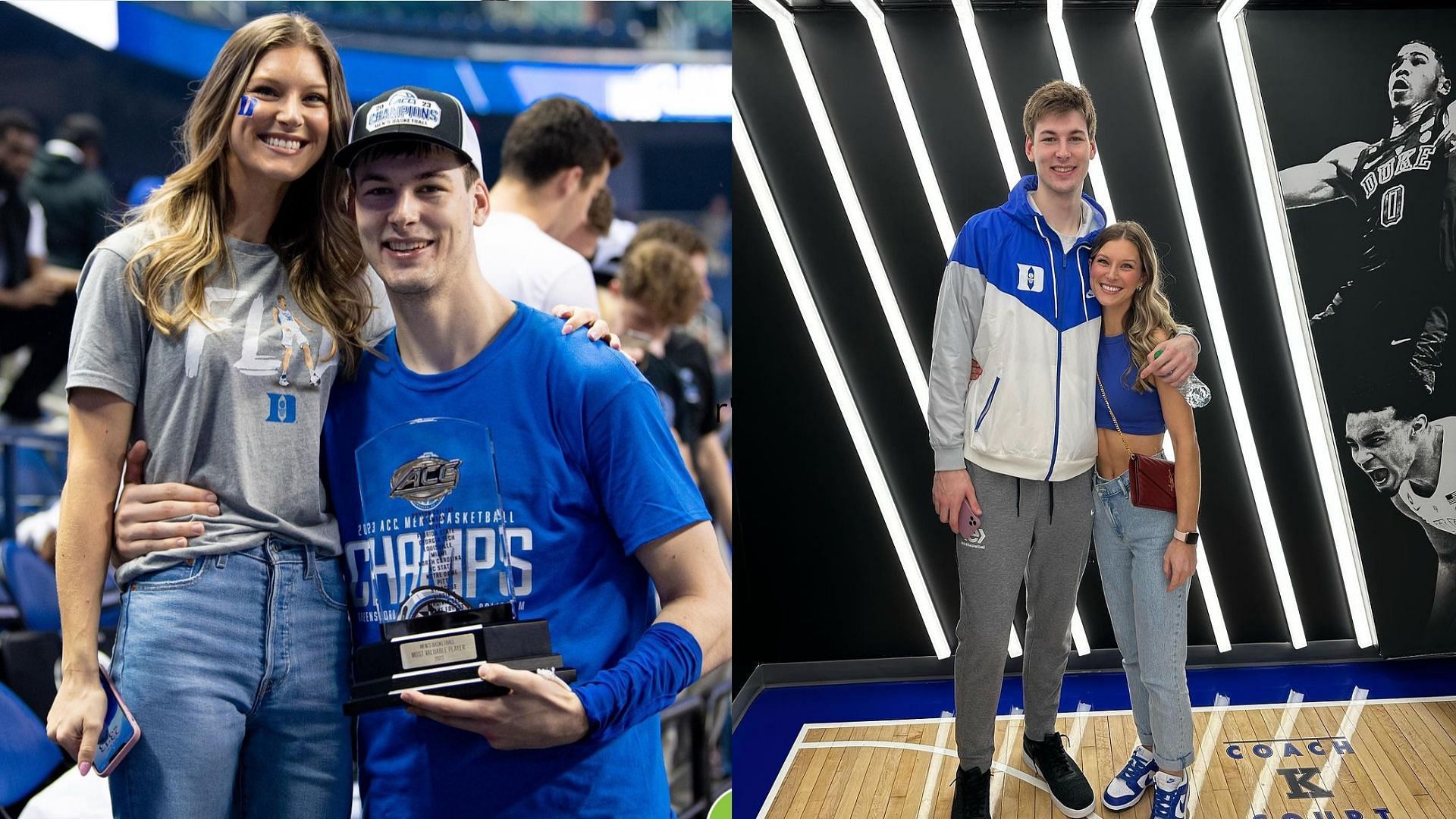 Duke star Kyle Filipowski and his GF, Caitlin Hutchinson 