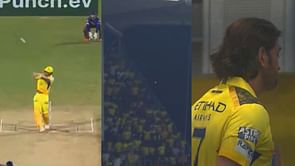 [Watch] MS Dhoni impressed as Shivam Dube smokes a short ball into the stands during CSK vs RCB match in IPL 2024