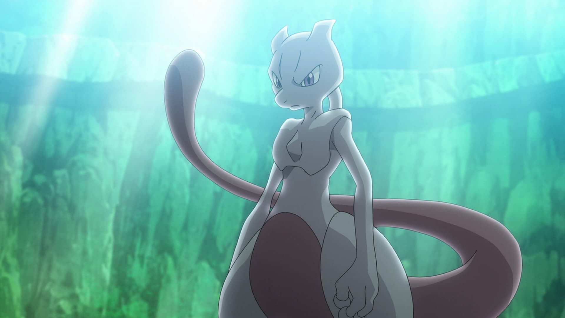 Mewtwo in the anime (Image via The Pokemon Company)