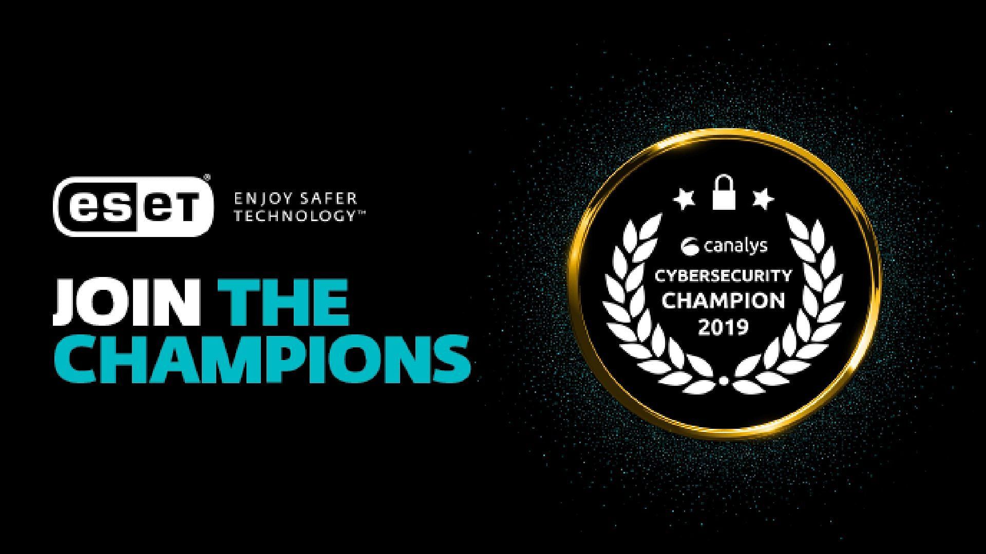 ESET won the Cybersecurity Champion award in 2019 (Image via ESET Facebook)
