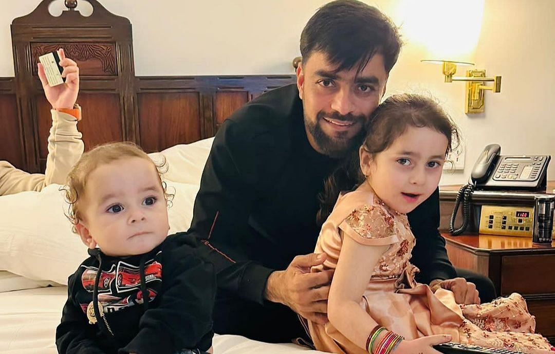 Rashid Khan with his nephews 