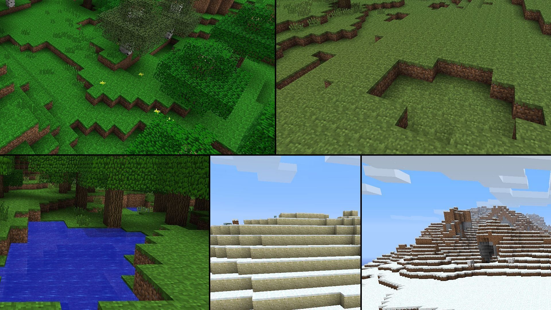 There are surprisingly few biomes truly removed from the game (Images via Mojang)