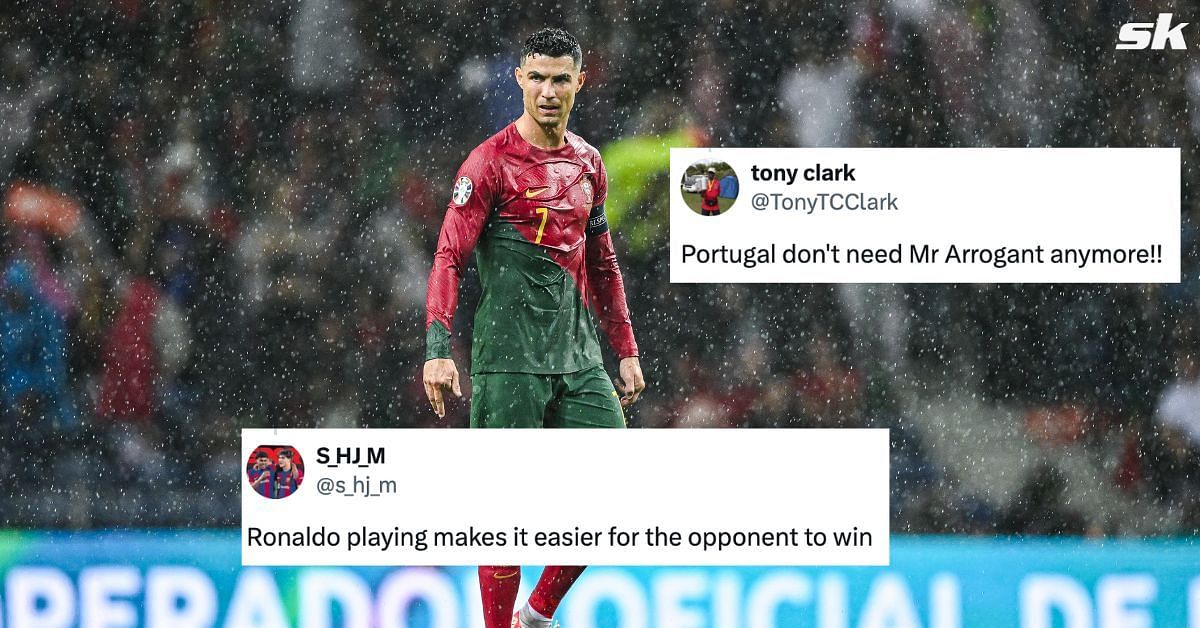 Cristiano Ronaldo was slammed by fans for his reaction after Portugal