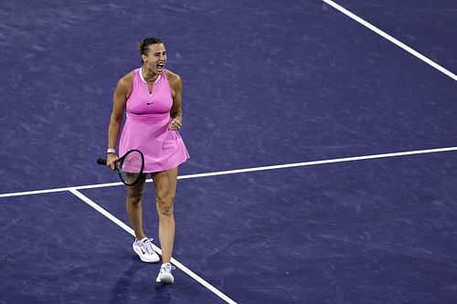 Aryna Sabalenka at the 2024 BNP Paribas Open 2024.