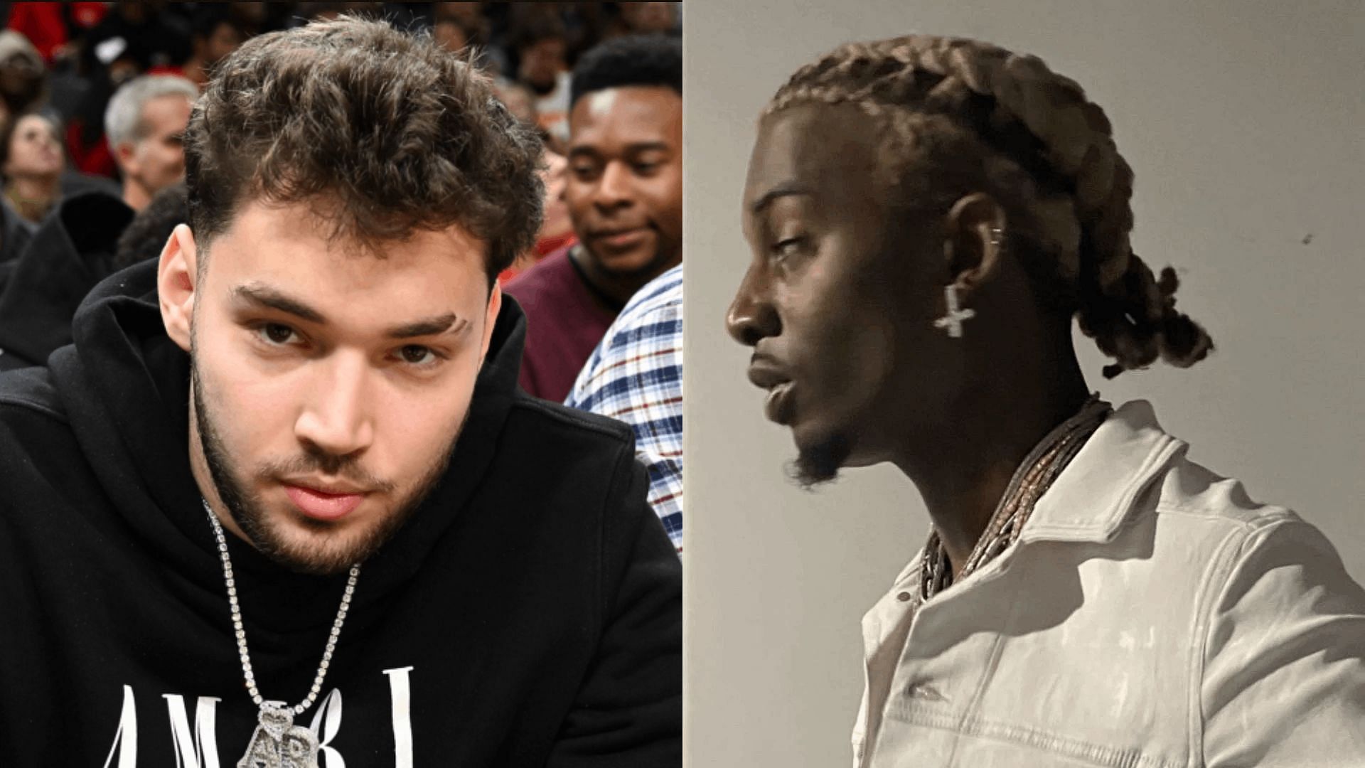 Fans react as Adin Ross reveals that there will not be a second collaboration between Adin Ross and Carti (Image via adinross/Instagram and playboicarti/X)