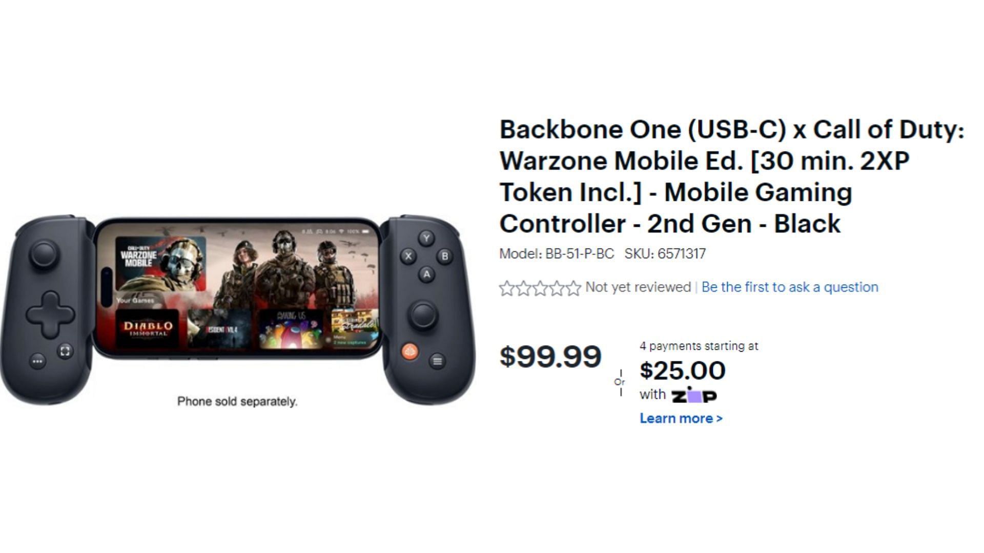 Backbone One - Prestige edition price (Image via Best Buy)