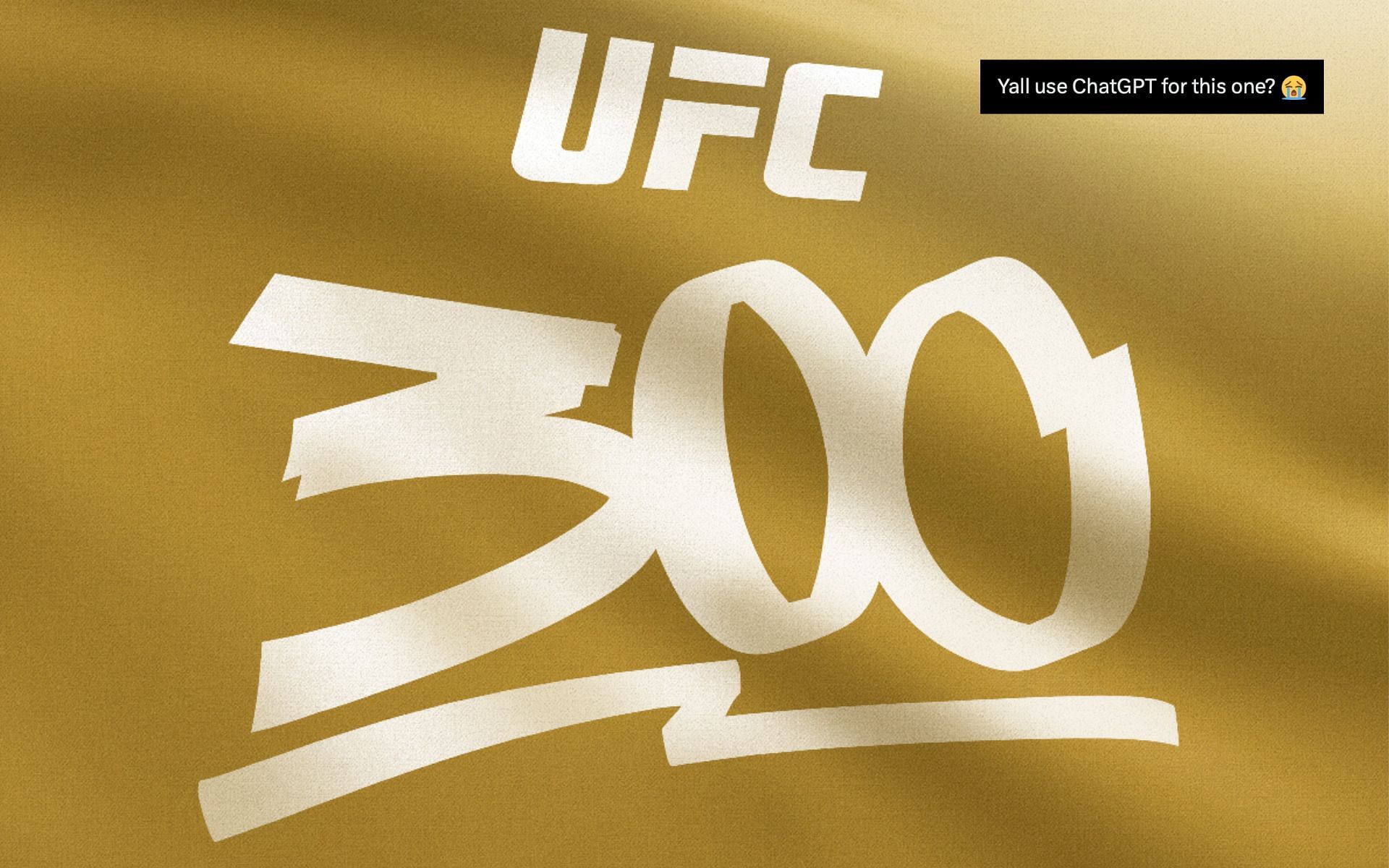 The official UFC 300 poster (Image Courtesy - @UFCEurope on X/Twitter)