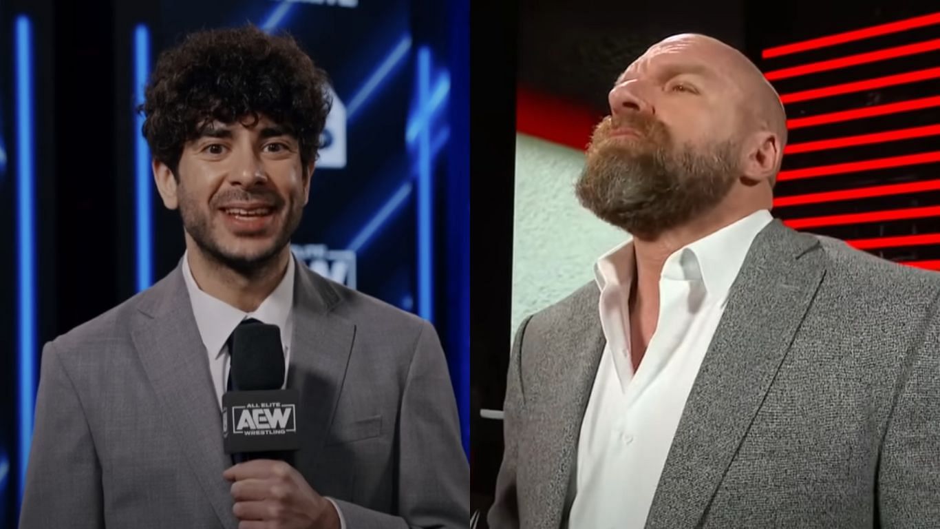 Tony Khan (left), Triple H (right)