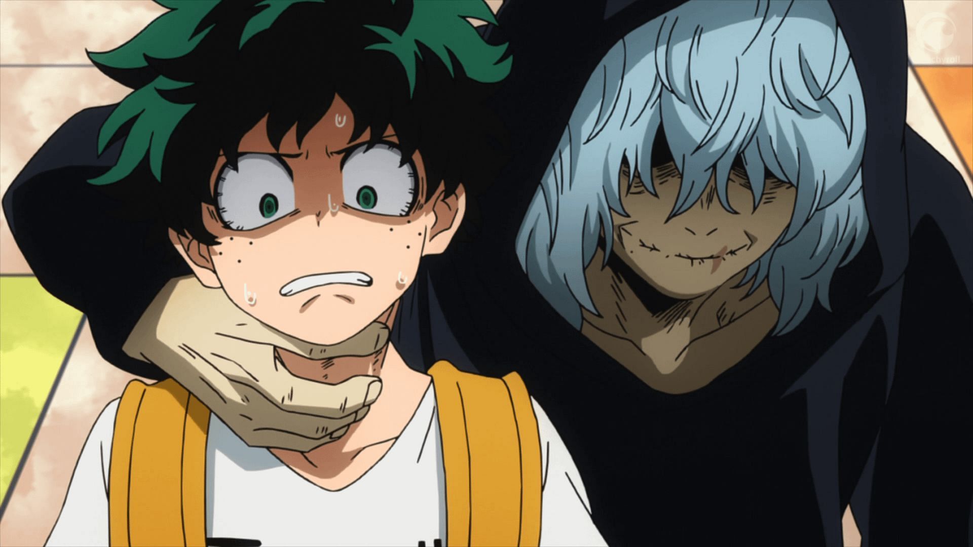 Shigaraki&#039;s stalwart defenses are unable to keep Deku out in My Hero Academia Chapter 417 (Image via BONES)