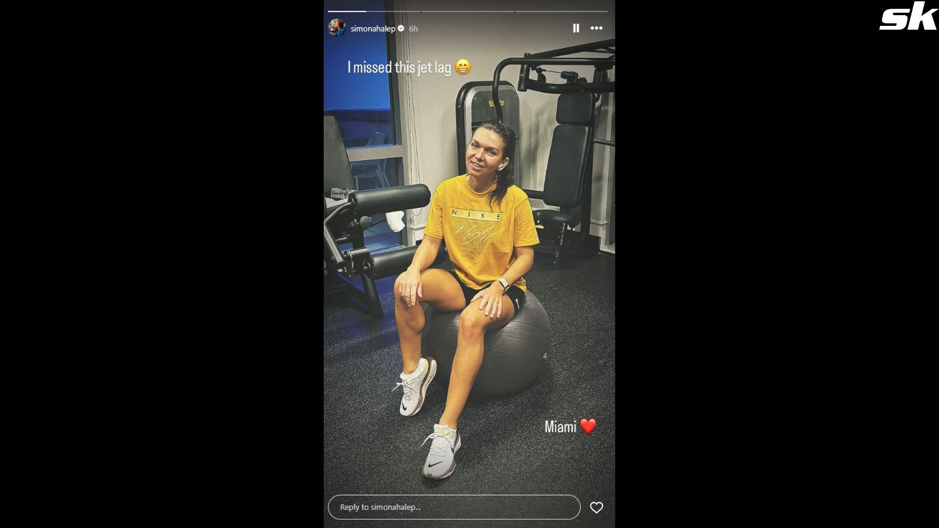 Simona Halep in Miami ahead of her impending return to the sport at the 2024 Miami Open