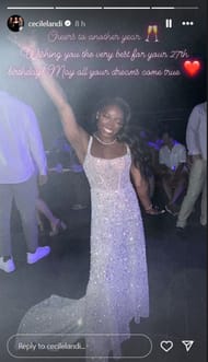 Cecile Landi's Instagram story