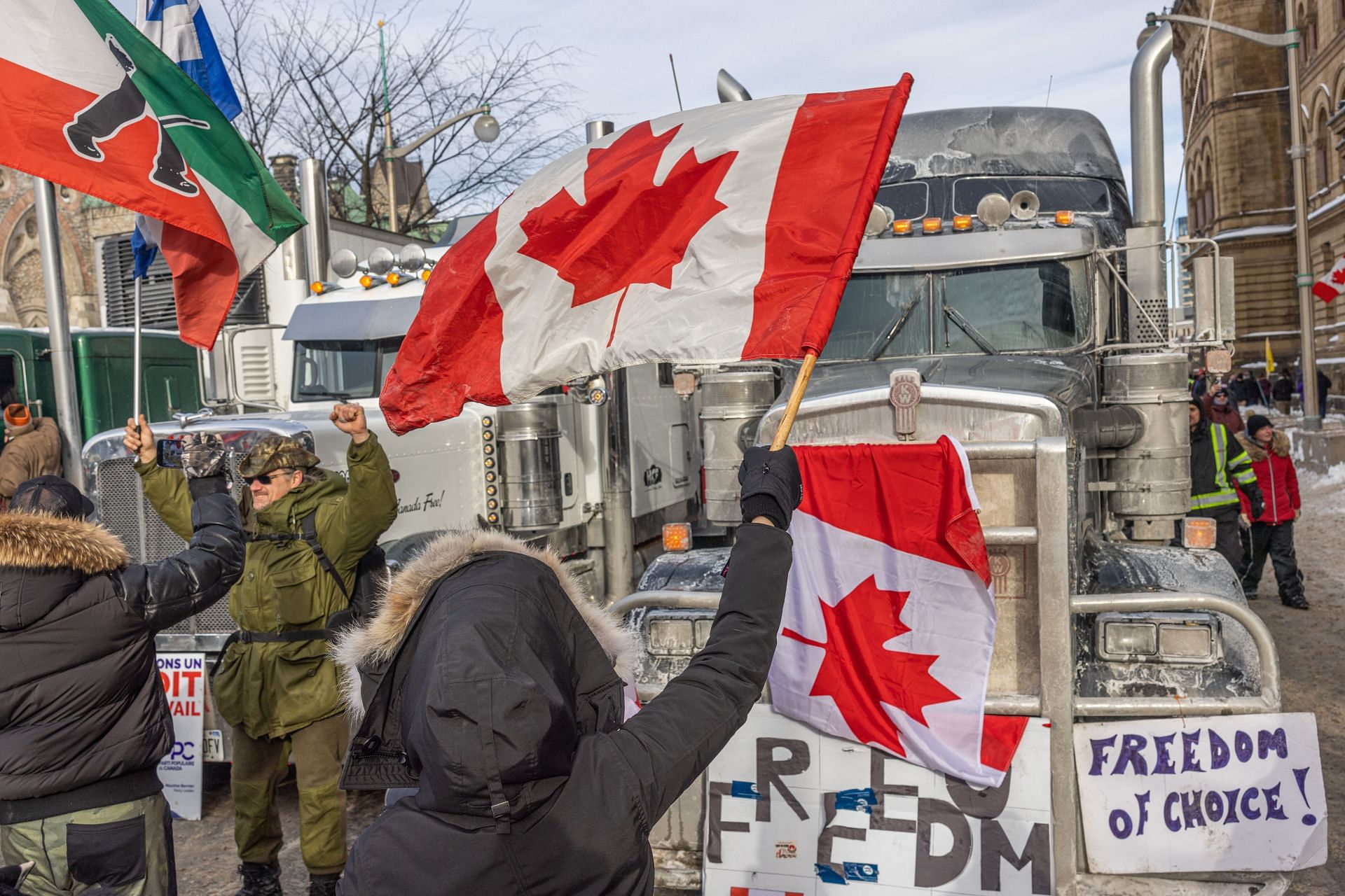 Canadian Truckers Protest In Ottawa Against Vaccine Mandates