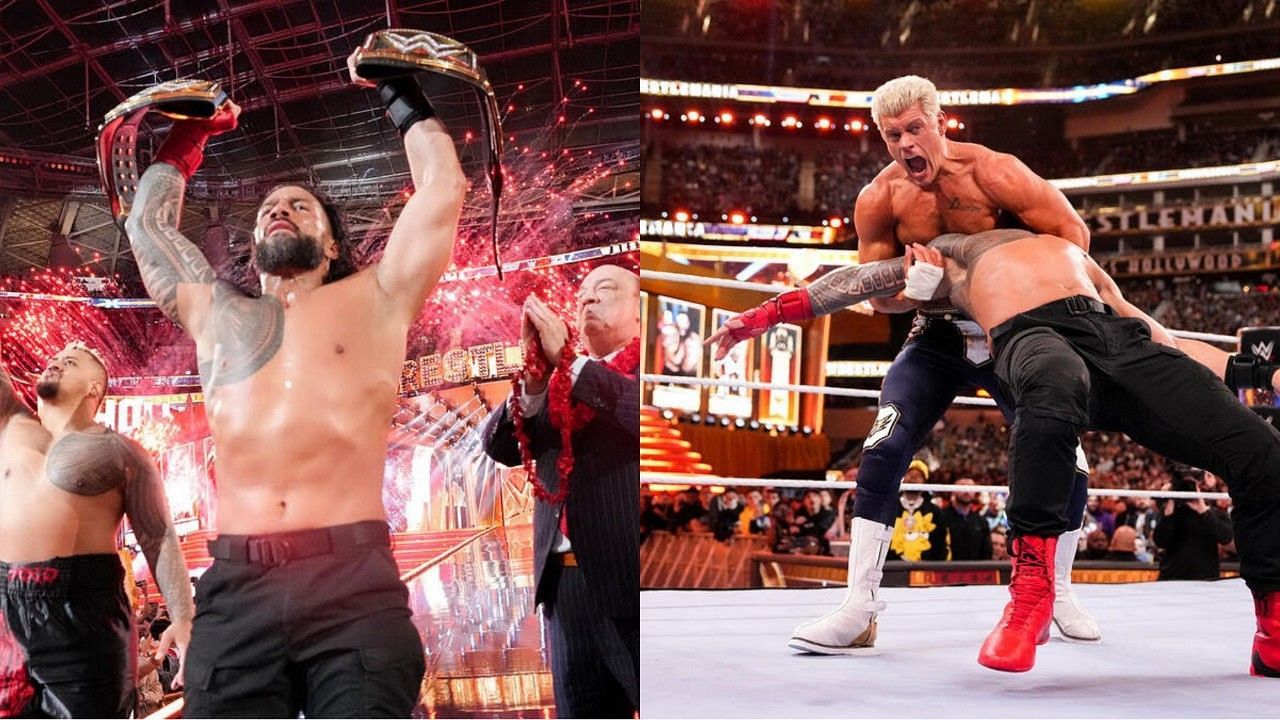 WWE WrestleMania XL Night 2 के मेन इवेंट में रोमन रेंस vs कोडी रोड्स मैच होना है 