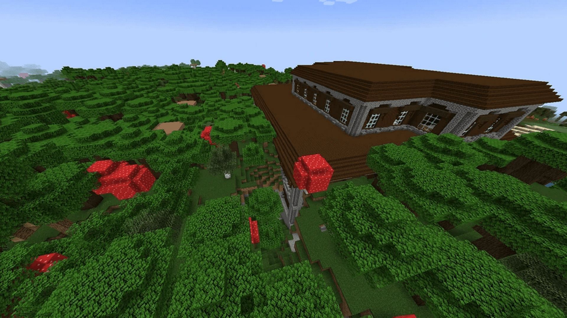 Dark forests can be spawning grounds for Minecraft&#039;s hostile mobs (Image via Mojang)