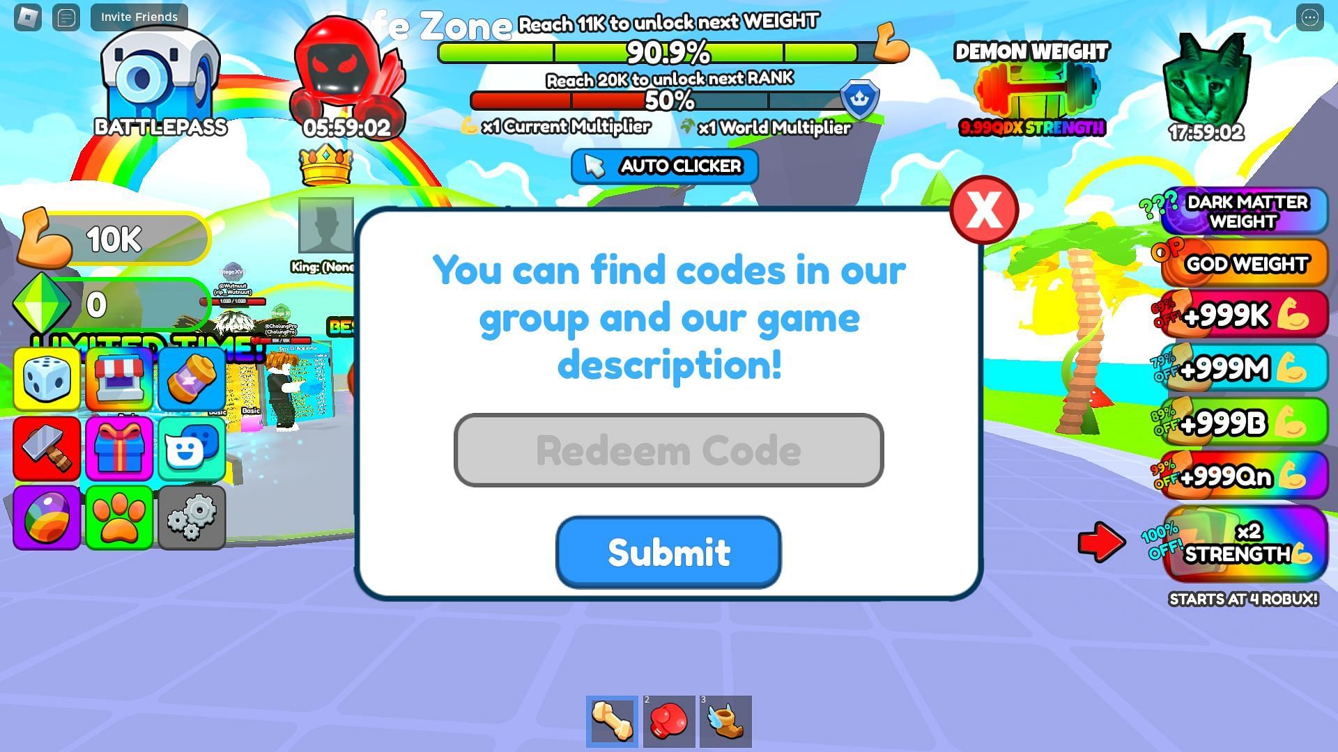 Active codes for Strongest Man Simulator (Image via Roblox)