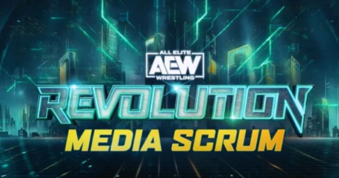AEW star shows bruises on rear end during post-Revolution press conference