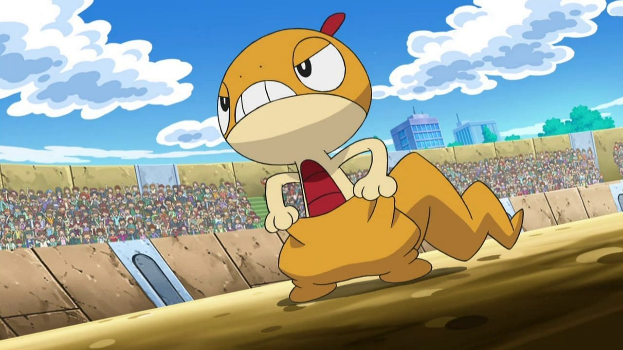 Scraggy evolves into Scrafty, one of the best Dark-type battlers in Pokemon GO (Image via The Pokemon Company)