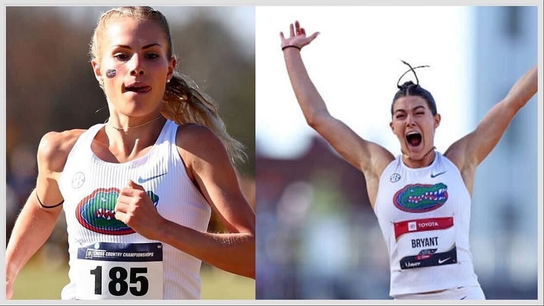 Parker Valby applauded her teammate Claire Bryant while running the 5000m final.