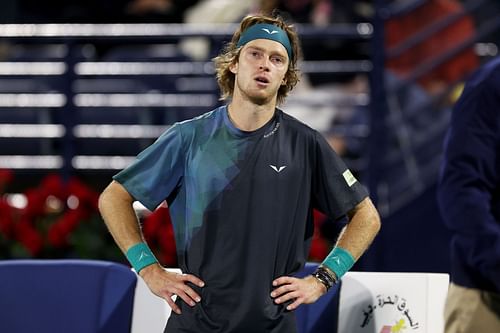 Andrey Rublev at the Dubai Tennis Championships