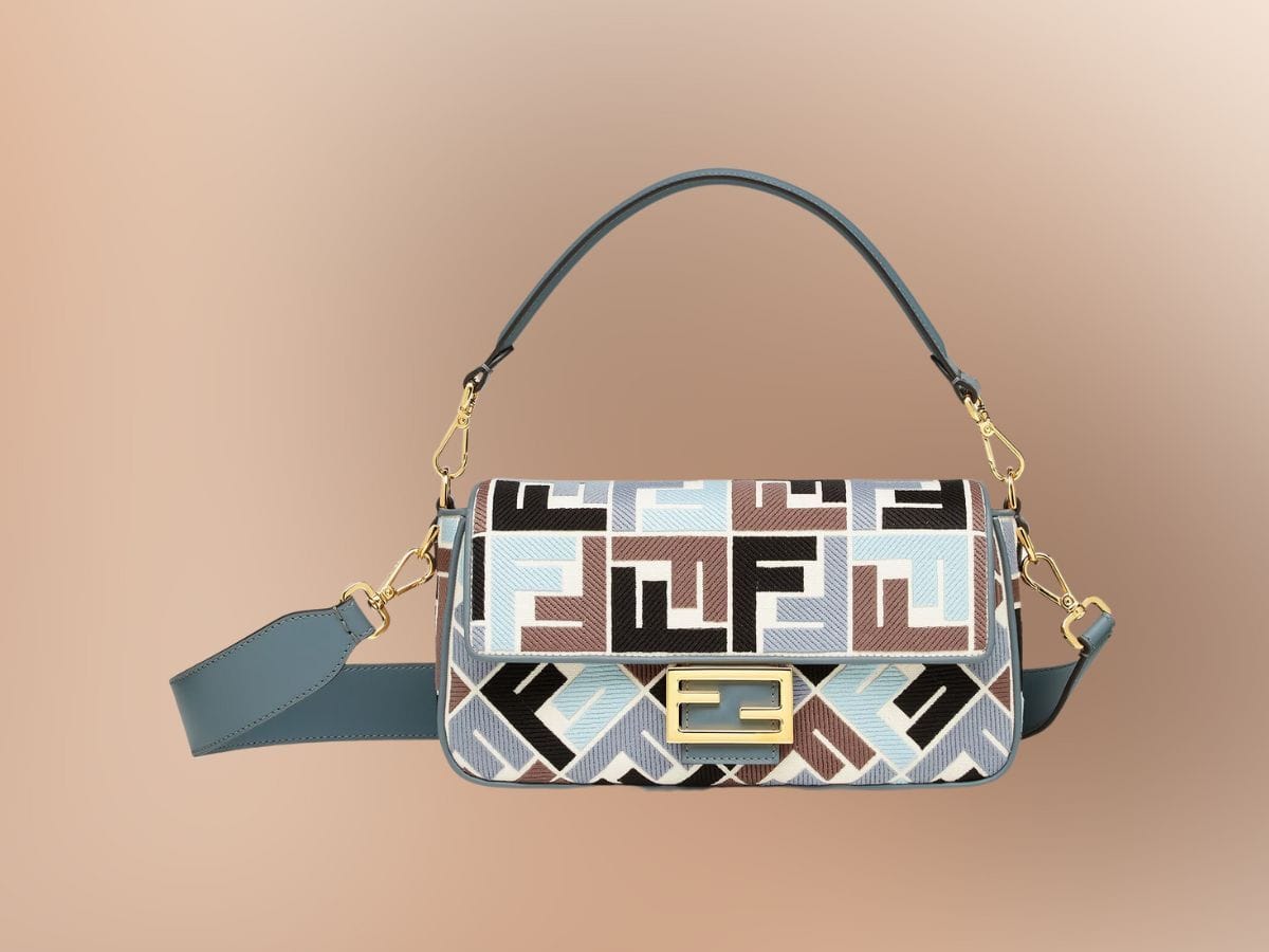 BAGUETTE CANVAS 27 BAG WITH MULTICOLOUR EMBROIDERY GOLD HARDWARE main image 0