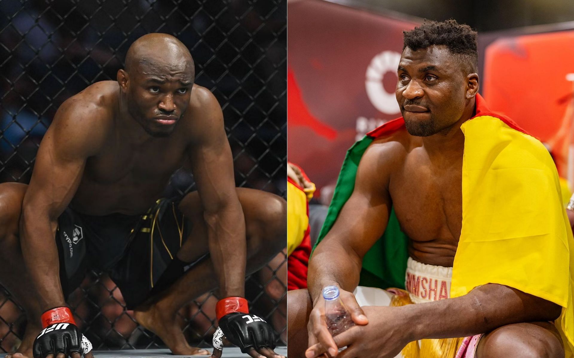 Kamaru Usman (left) speaks about lending money to Francis Ngannou (right) [Image credits: @francisngannou on Instagram]