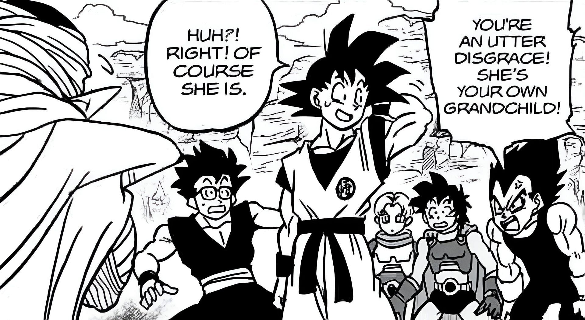 Goku and his friends in Dragon Ball Super manga (Image via Shueisha)