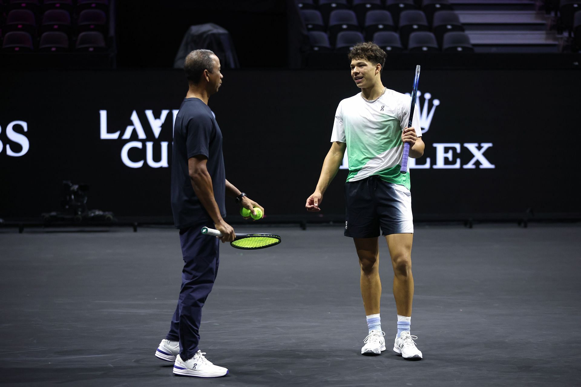 Ben Shelton and Bryan Shelton at the 2023 Laver Cup - Getty Images