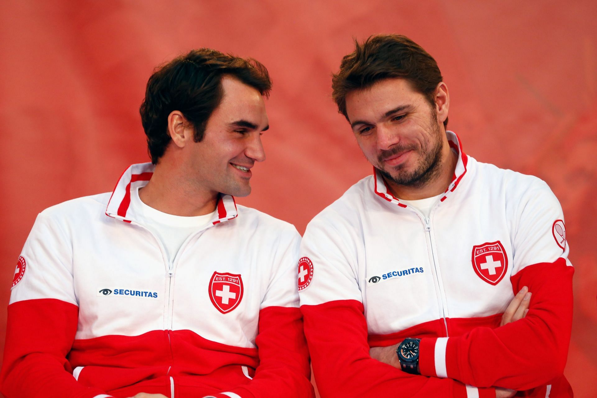 Federer (left) and Wawrinka