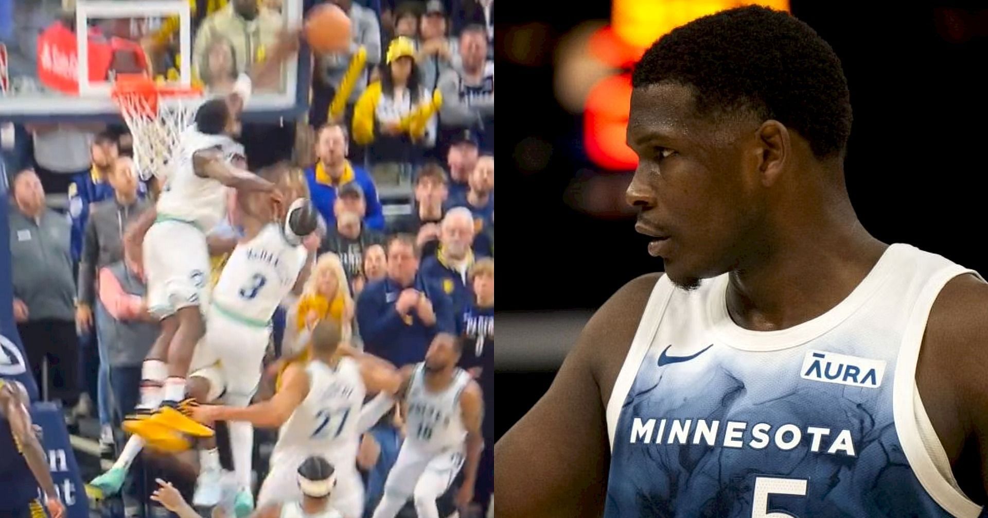 How high did Anthony Edwards jump for game-winning block vs Indiana Pacers? Looking at Wolves star