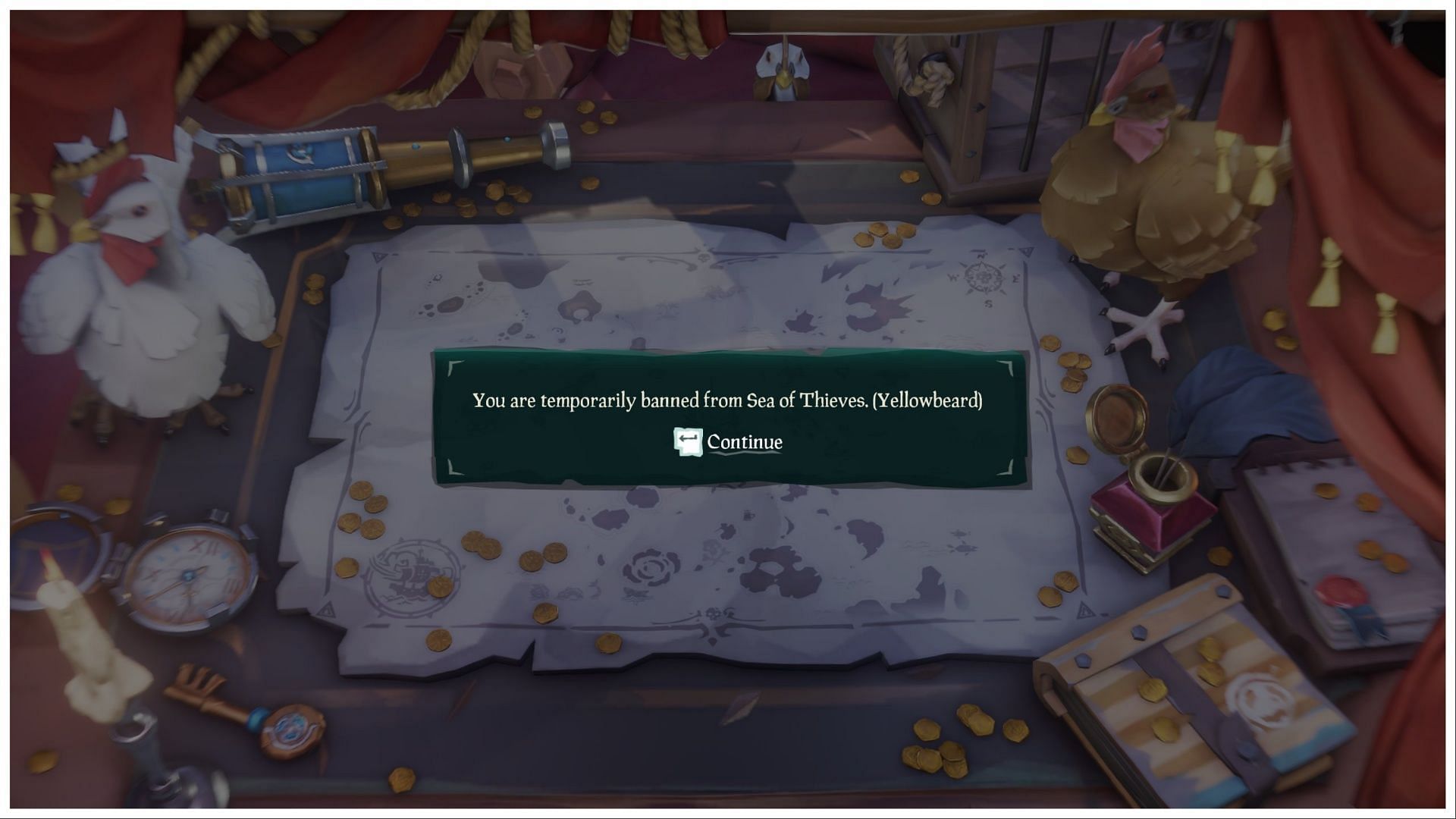 Yellowbeard is one of the rarest server errors in Sea of Thieves (Image via Rare/ MixelPlx on X)