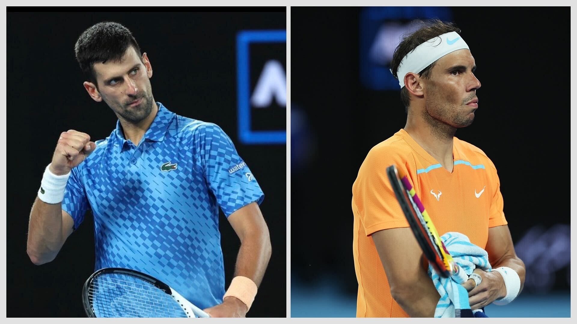 Novak Djokovic and Rafael Nadal on the main tour 