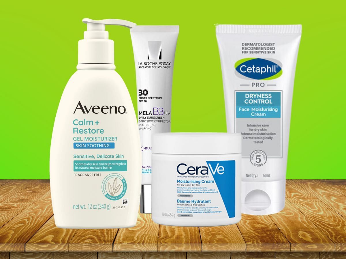 Best non-comedogenic makeup brands (Images via Cetaphil, Cerave, Aveeno, La Roche-Posay)