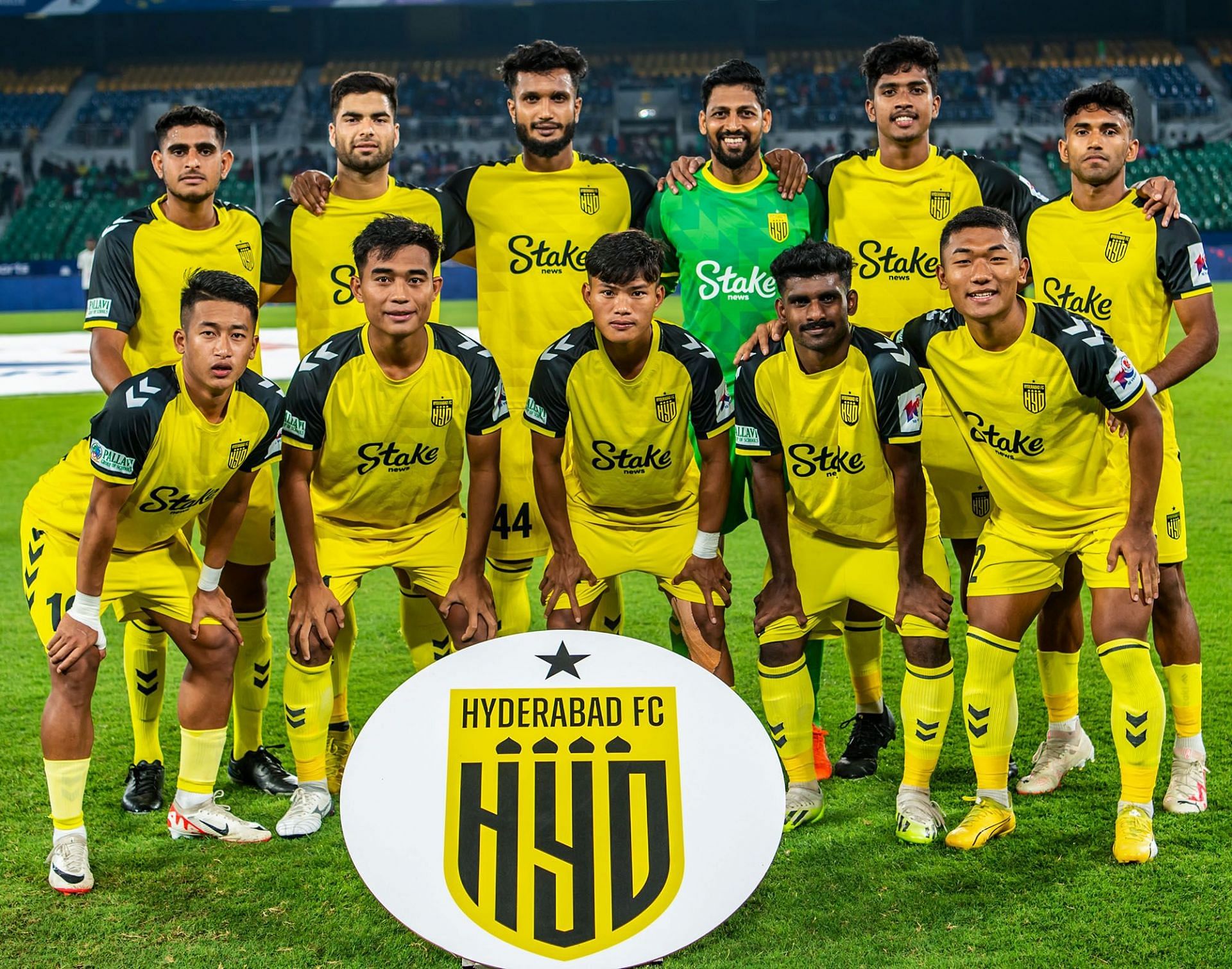 The historic Hyderabad FC team that won the first-ever game in the ISL with an all-Indian contingent.