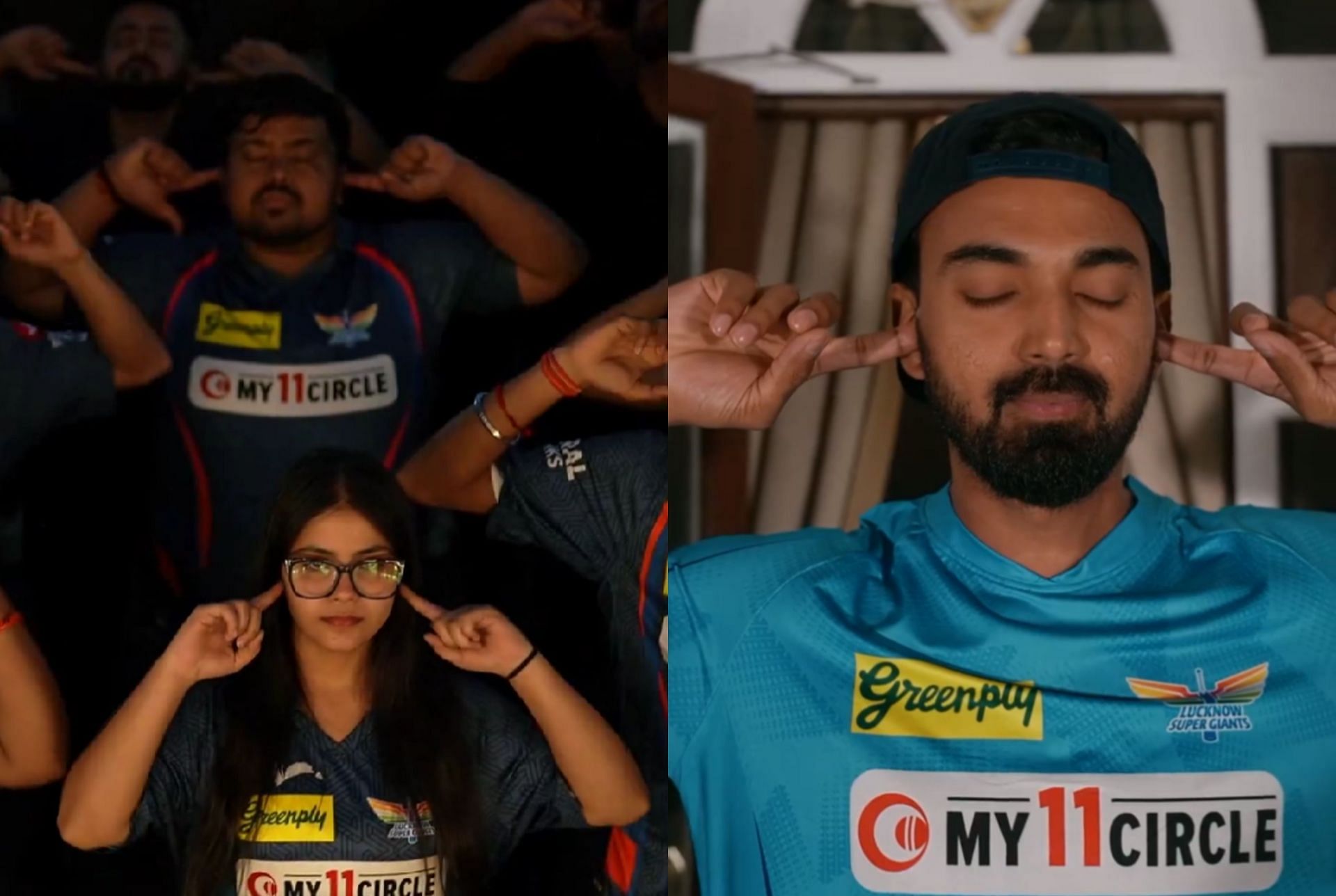 KL Rahul and his fans doing his famous celebration. 