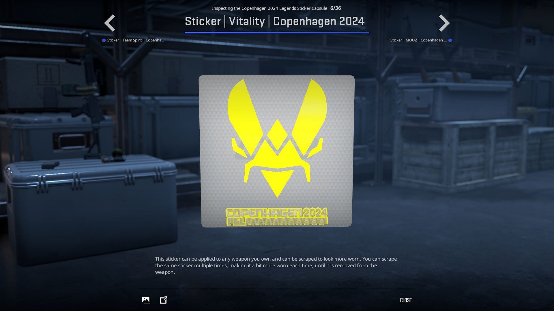 Team Vitality sticker (Image via Valve)