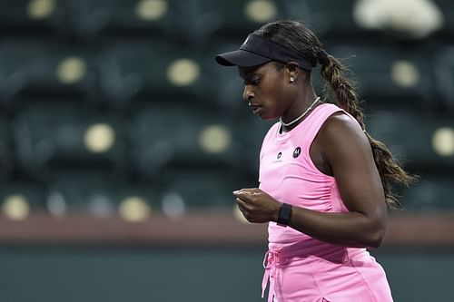 Sloane Stephens at the 2024 BNP Paribas Open.