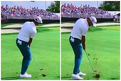 Watch: A frustrated Wyndham Clark seen hitting his iron on the ground at the Arnold Palmer Invitational