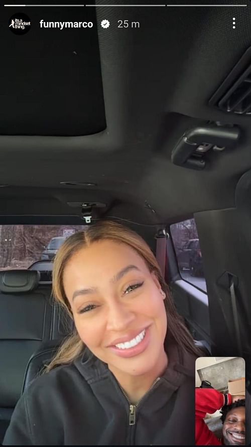 Funny Marco enjoying a FaceTime call session with La La Anthony