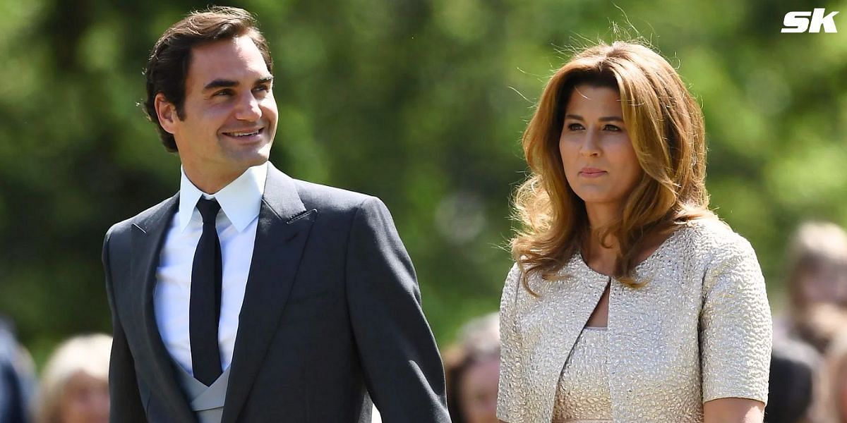 Roger Federer with his wife Mirka