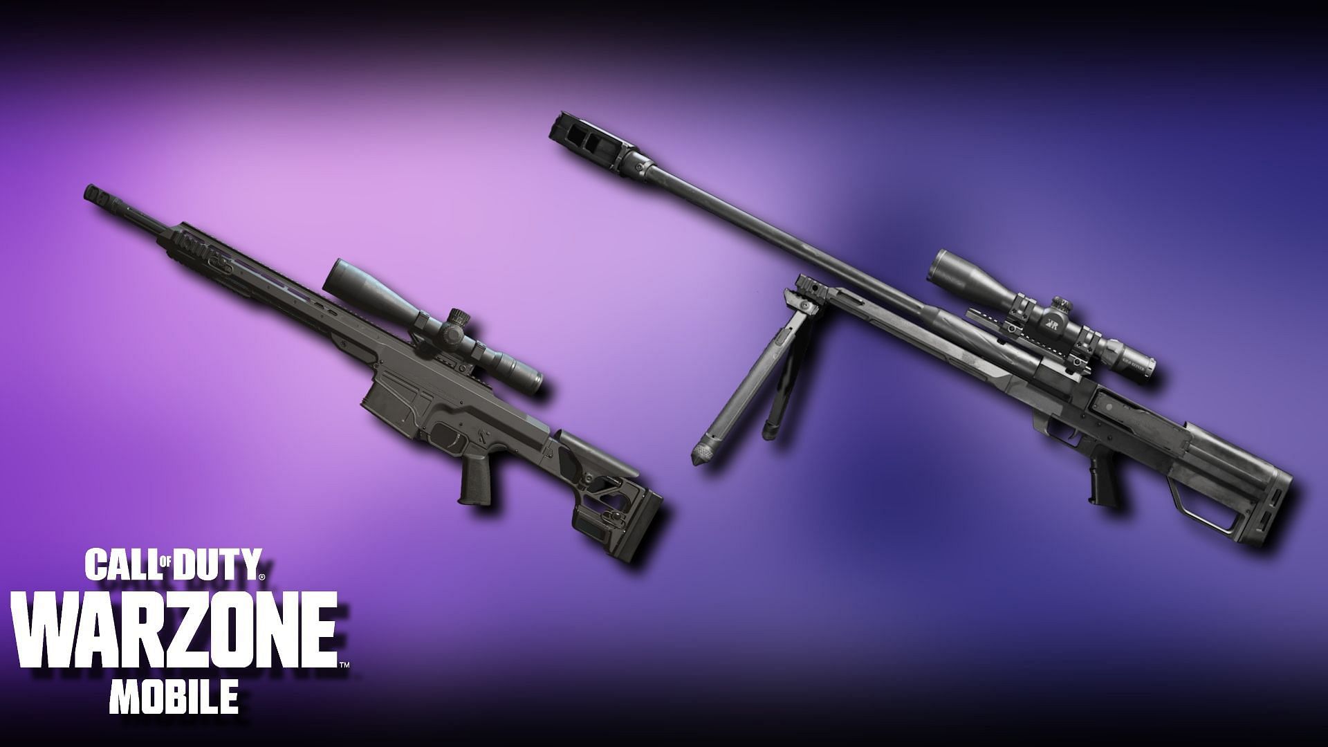 Sniper rifles in Warzone Mobile (Image via Activision / Edited by Sportskeeda)