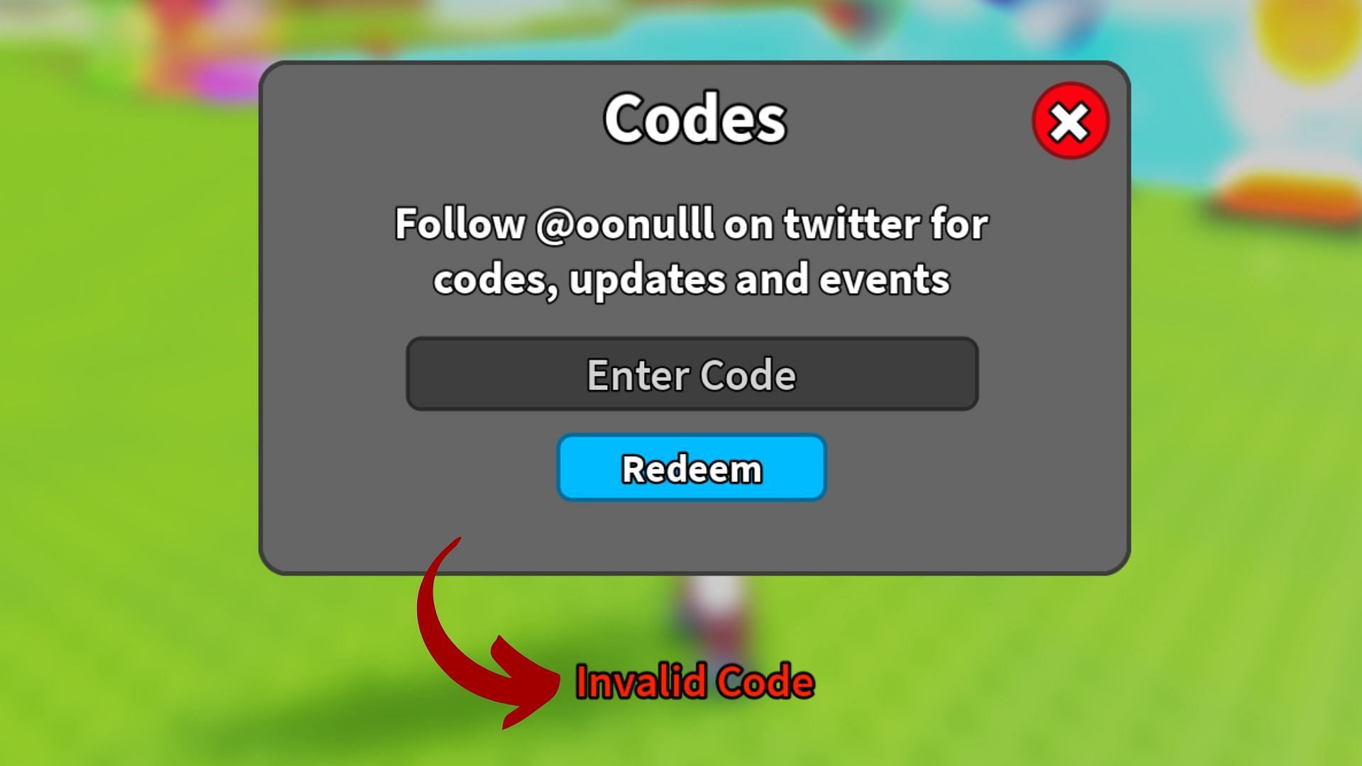 Slide Down A Hill invalid code issue (Image via Roblox || Sportskeeda)