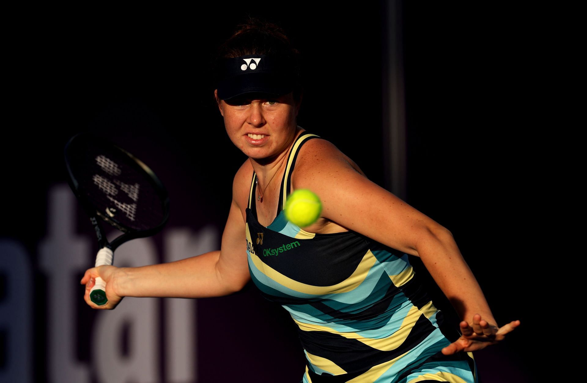 Linda Noskova at the 2024 Qatar Open.