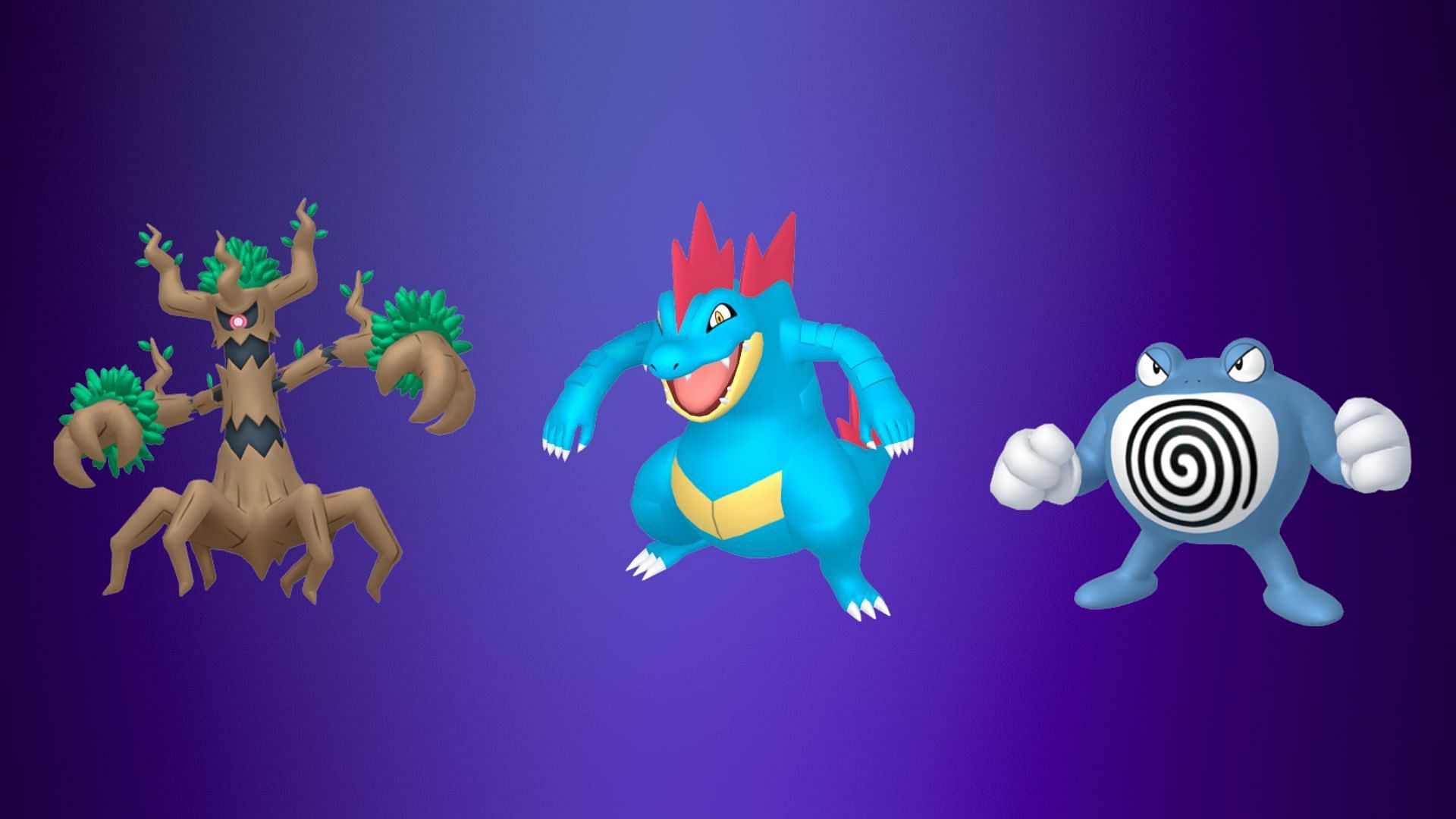 Trevenant, Shadow Feraligatr, and Poliwrath (Image via The Pokemon Company)