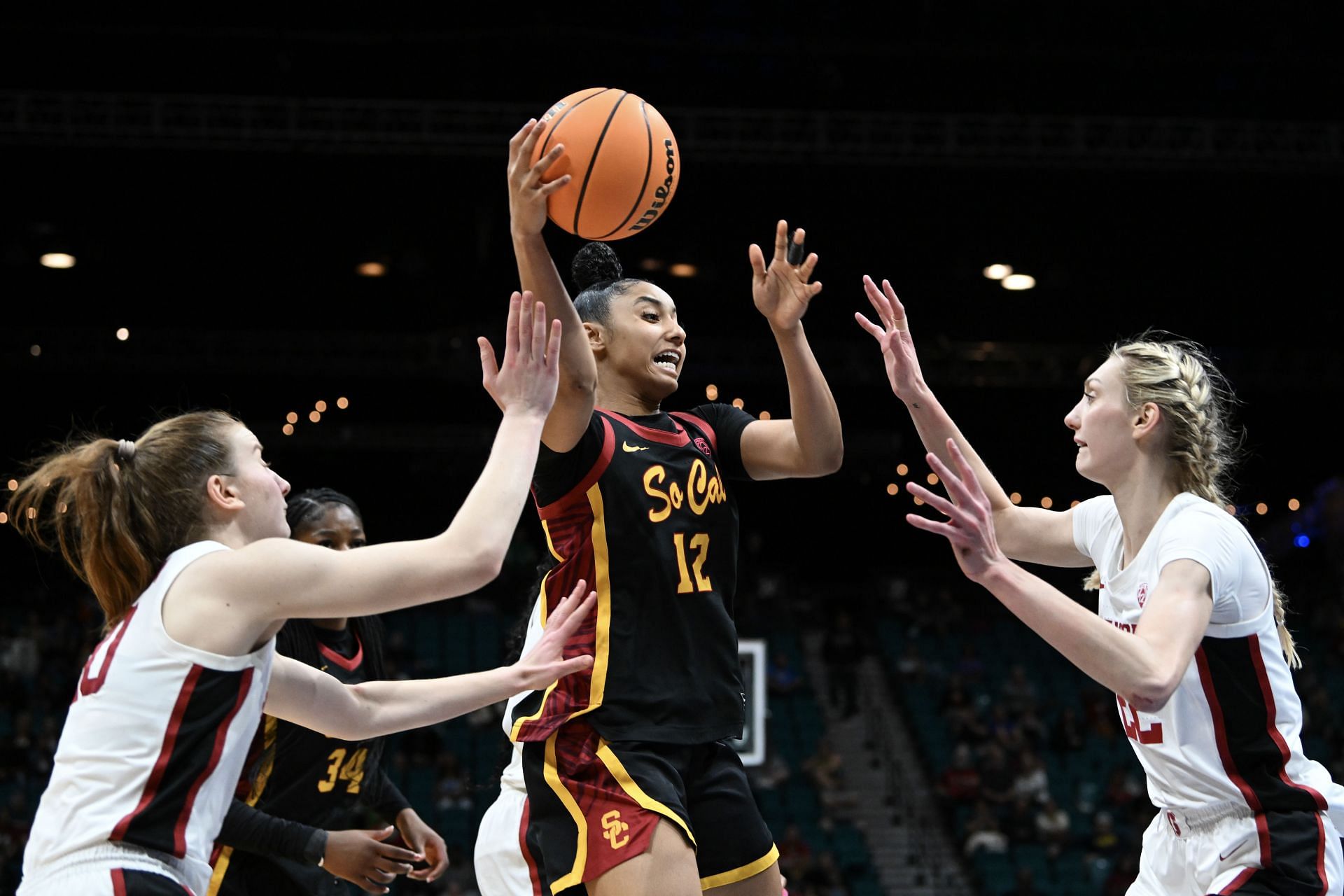 USC guard JuJu Watkins earned first-team All-American honors, making her one of only five freshmen ever to do so.