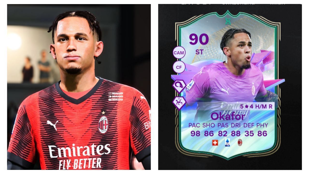 EA FC 24 Future Stars Academy Evolutions Noah Okafor is one of the most overpowered cards in FC 24 (Image via EA Sports)