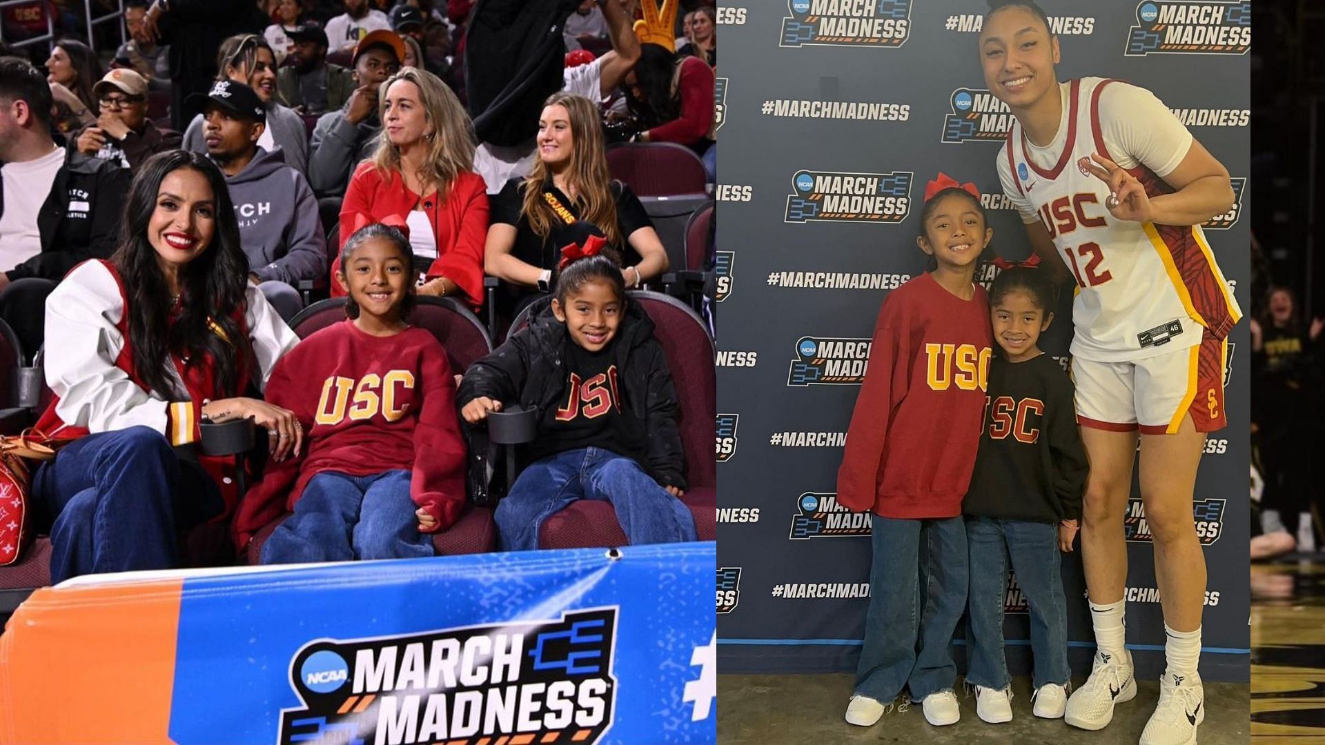 WATCH: Kobe Bryant&rsquo;s kids share special moment with USC star JuJu Watkins after stellar win against Texas A&amp;M-CC